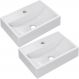 Kit 02 Cubas de Apoio Retangular Para Banheiro Lavabo C01 Q450 Branco - Lyam Decor