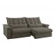 Image of Sofá 4 Lugares Retrátil e Reclinável Aruba Veludo Cinza 250 cm MO895UP51QUQMOB