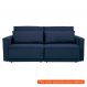 [OUTLET] Sofá-Cama Casal 3 Lugares Retrátil Sem Caixa Aspen Suede Azul Petróleo