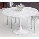 Mesa De Jantar Tulipa Saarinen Redonda 90 cm Mármore Branco Extra