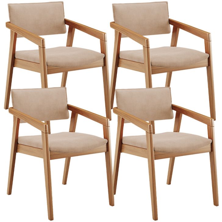 Kit 04 Cadeiras Para Sala de Jantar Estar Living Giorgia L02 Suede Bege - Lyam Decor