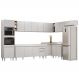 Armário de Cozinha Modulada de Canto 9 Peças CP04 Balcão Branco - Lumi