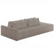 Sofá Ilha Modular com Puff para Sala Living 232cm Georgia Z08 Boucle Bege Escuro - Mpozenato