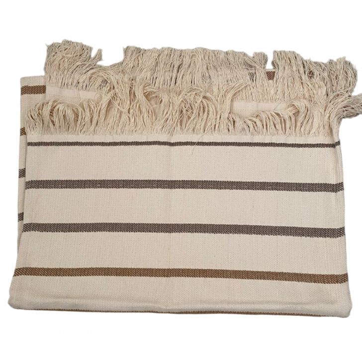 Passadeira Natural Marrom e Bege 100x60 cm