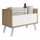 Gabinete Armário Banheiro 80cm Retrô Multimóveis V5000 Rustic/Branco