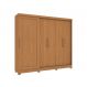 Image of Guarda-Roupa Casal Molina com Pés 5 Portas 4 Gavetas Canela MO895CL51QMUMOB
