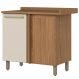 Balcao Canto Reto Tampo 1 Porta 84 cm Requinte Nature Areia Henn