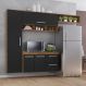 Cozinha Compacta Lua 4 Portas 2gav Castanho/onix