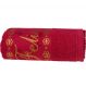 Toalha de Rosto Feliz Natal Bordada Jacquard 45x68cm Vermelho