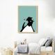 Quadro Infantil Cartoon Pinguim 43x30 Caixa Marfim