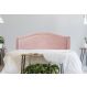 Cabeceira Casal Para Cama Box Curva 140x60 Veludo Rosê - Tachas Prata