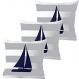 Kit 3 Capas De Almofadas Barco À Vela Navegação Marítima