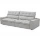 Sofá Retrátil Reclinável Para Sala de Estar Living 250cm Dimas F04 Bouclê Cinza - Lyam Decor