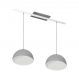 Lustre Pendente Design 7632 2 Lâmpadas E27 Prata