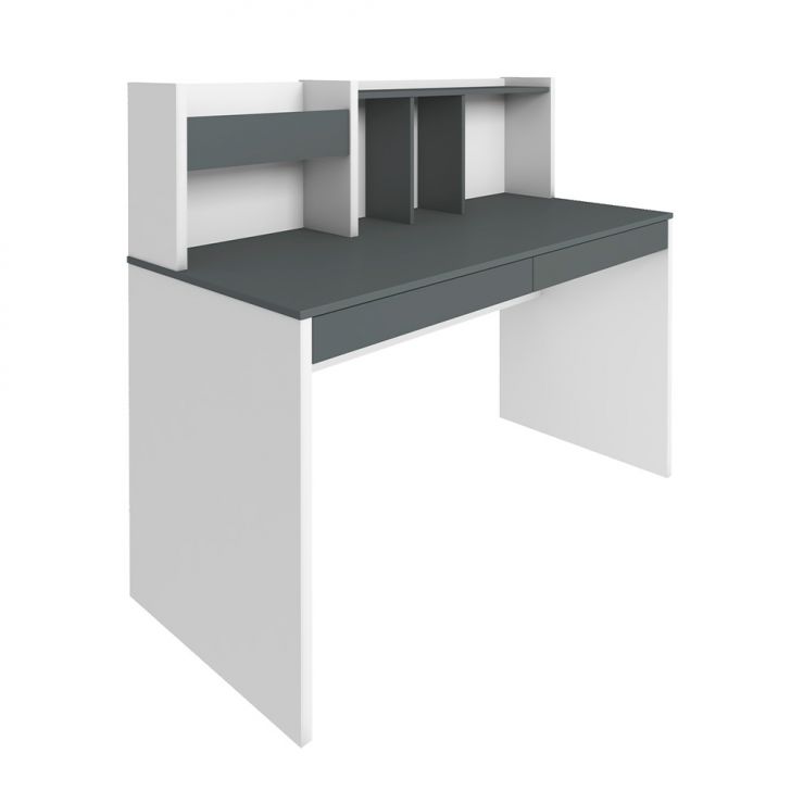 Escrivaninha France 2 GV Grafito e Branca