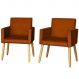 2 Poltronas Resistente para Recepção Confortável Escritório MOBLAN decor