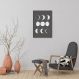 Quadro Boho Chalk Moon Phases 100x70 Filete Marrom