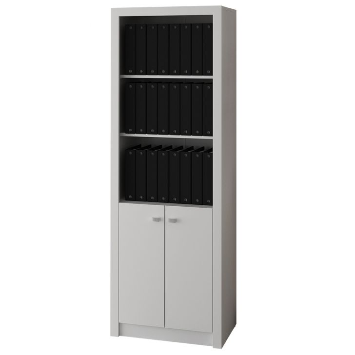 Armário Estante Alto para Escritório Home Office ME4110 MDP Branco G69 - Gran Belo