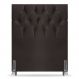 Cabeceira Cama Box Solteiro Madrid 90cm Suede Marrom - Desk Design