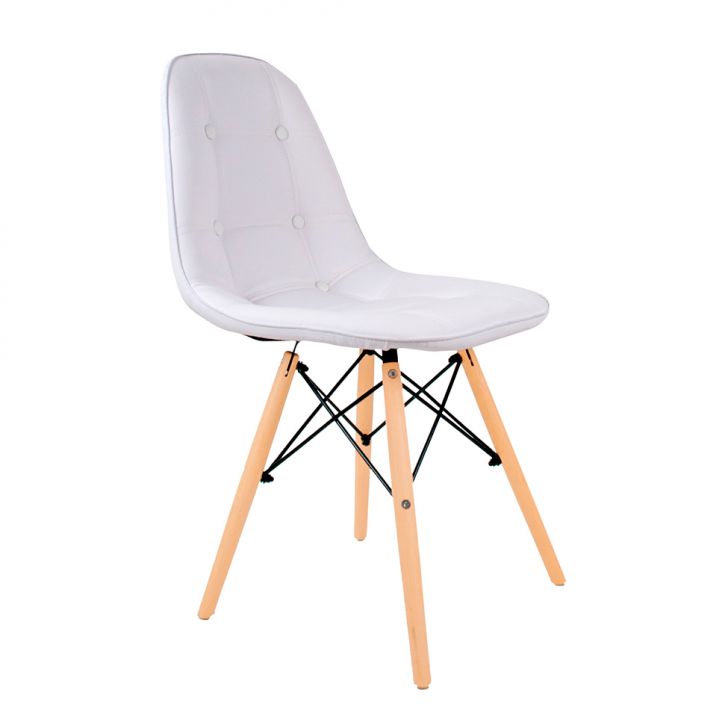Cadeira De Jantar Charles Eames Botonê Branca
