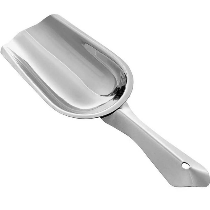 Pá de Gelo Inox 24cm Pegador a Granel Cereal Sementes ou Raç