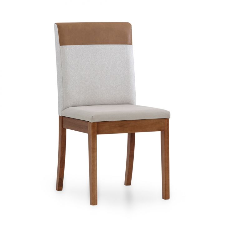 Cadeira Caille Poliéster Bege e Cru