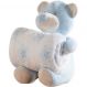 Bichinho de Pelúcia Carinhoso New com Manta Bebê 100x75cm Ursinho Azul