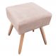Puff Decorativo Ibiza Quadrado Suede Pés Palito Natural D'Rossi
