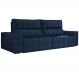 Sofá Retrátil 294 cm Sala de Estar Leonel Suede Azul Marinho G52 - Gran Belo
