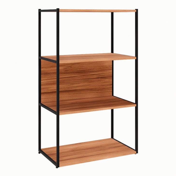 Estante Shelf Nogal Sevilha e Preta 105 cm
