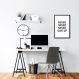 Quadro Frase Never Give Up 60x43 Caixa Preto