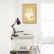 Quadro Deusa Ganesha Amarelo 86x60 Filete Marrom