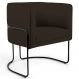 Poltrona Decorativa Base Aço Betina C-34 Sintético Marrom - Domi