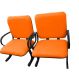 2 Cadeiras de Escritório Linha Eames Suporta até 250kg Laranja