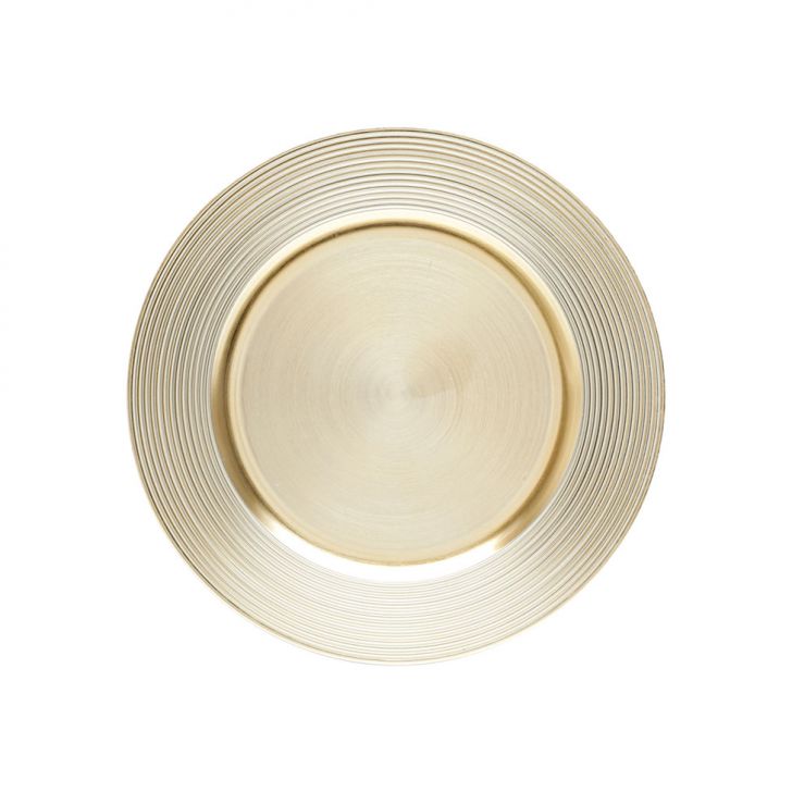 Sousplat Midas L Dourado 2x33x33 Cm