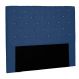 Cabeceira Solteiro Tânia Suede Azul