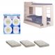 Beliche Ditália Cama Aux c/colchões+ Kit luz CM-15 COR:branco