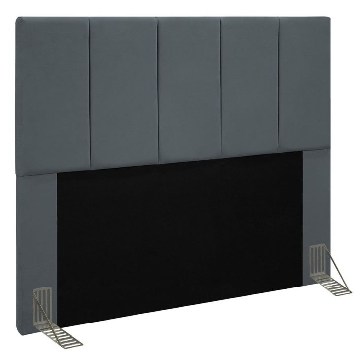 Cabeceira Cama Box Casal 140CM Pérola D10 Suede Cinza - Mpozenato