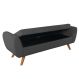 Recamier Bau Italia 1,20m Suede Grafite - Inova Decor