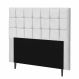 Cabeceira Estofada Espanha 90CM Solteiro Strass Suede Branco - D A DECOR