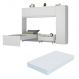 Cama de Solteiro com Colchão/Guarda Roupa/Mesa de Cabeceira Retrô Dublin Multimóveis MP4037 Bca/Nat