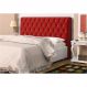 Cabeceira Casal Queen 160 cm Para Cama Box Lady Suede Vermelho Botões Strass - DS Estofados