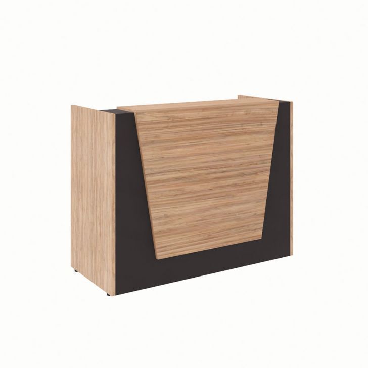 Balcão de Atendimento Recepção Ameixa e Preto 140 cm