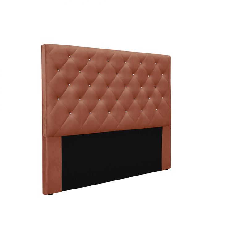 Cabeceira King Tânia Veludo Cobre