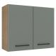 Armário de Cozinha Aéreo 80 cm 2 Portas Rustic/Cinza Agata Madesa