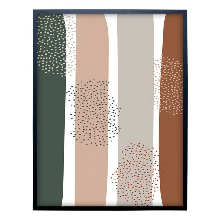 Quadro Abstrato Retas sem Vidro Colorido 30x40 cm