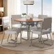 Conjunto Sala de Jantar 4 Cadeiras San Francisco Carraro Prata