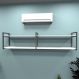Estante industrial escritório aço cor preto 180x30x40cm (C)x(L)x(A) cor mdf branco modelo ind40bes