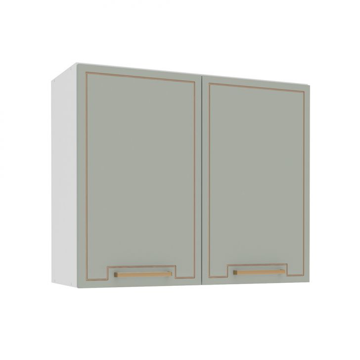 Armário Aéreo Amara 2 Portas Verde e Branco