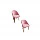 Kit 02 Cadeiras jantar Meia Lua Veludo Rosa - Montanaris Decor